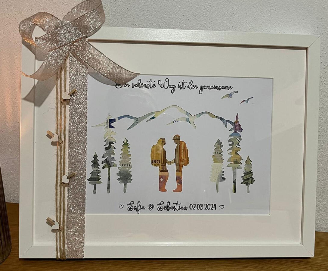 Bilderrahmen Geldgeschenk